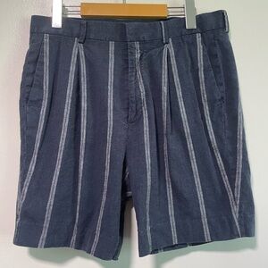 ASOS Men’s Navy Blue & White  Striped Shorts